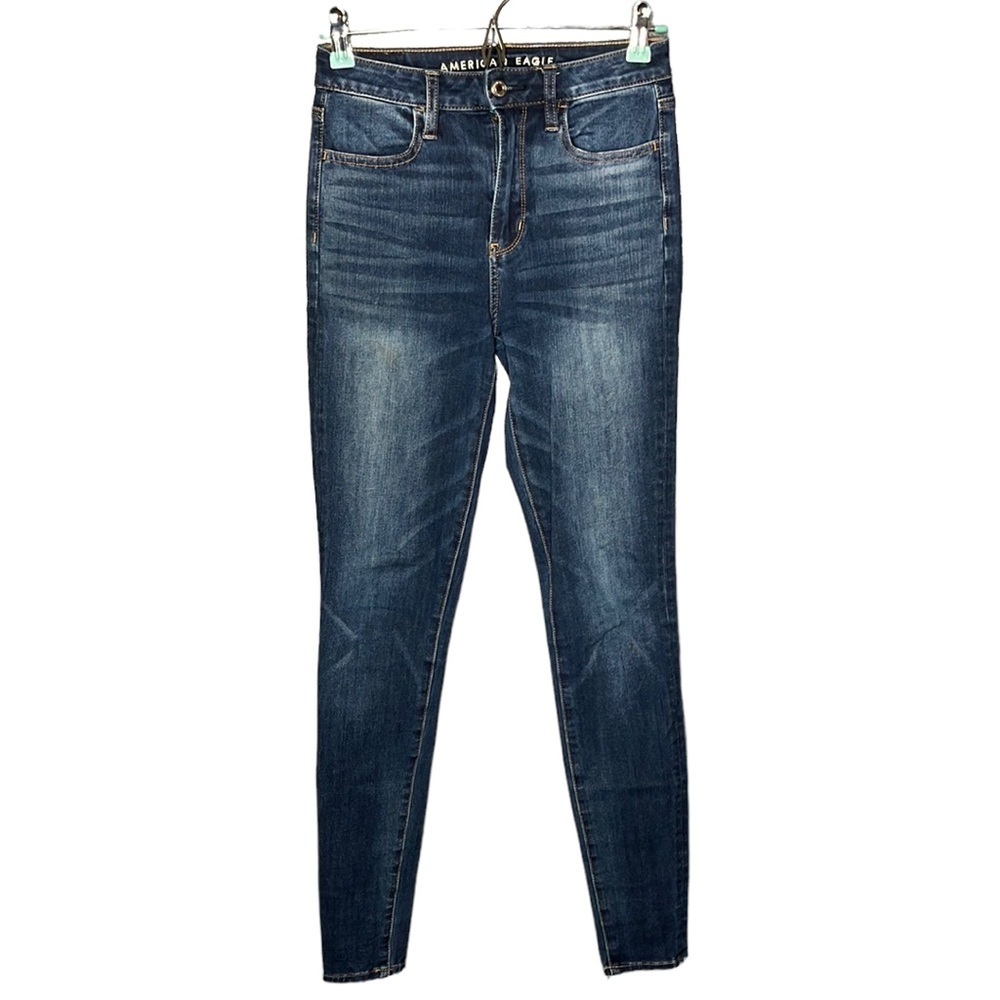 America‎ Eagle Super Hi-Rise Dark blue Jegging Size 2 long